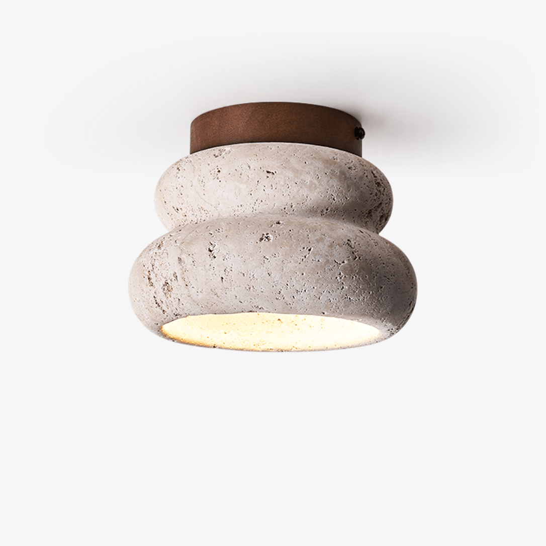 Neris Ceiling Lamp Travertine Ceiling Light - Tianguang Alabaster Lighting