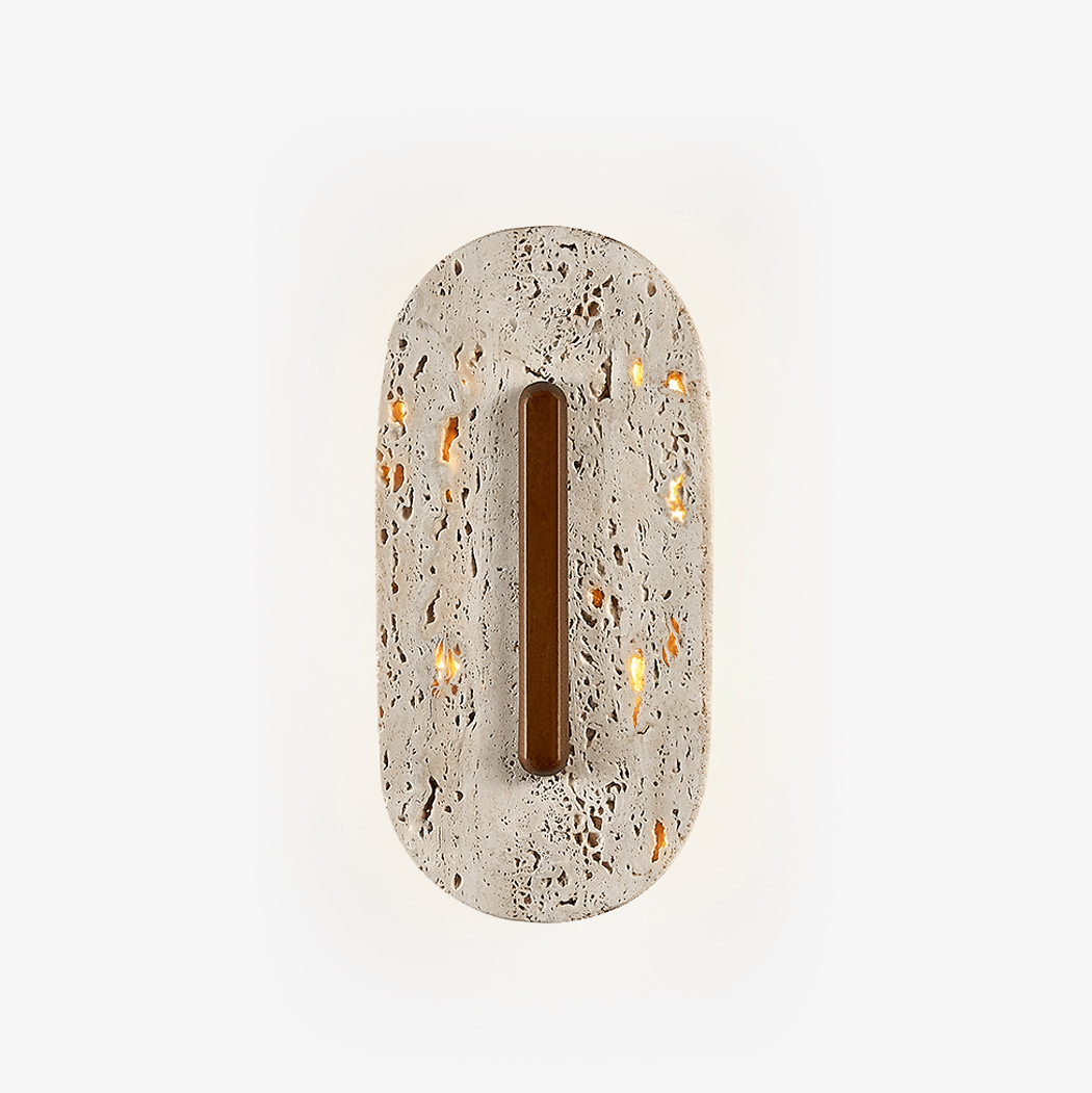 Aerin Travertine Wall Lamp - Tianguang Alabaster Lighting