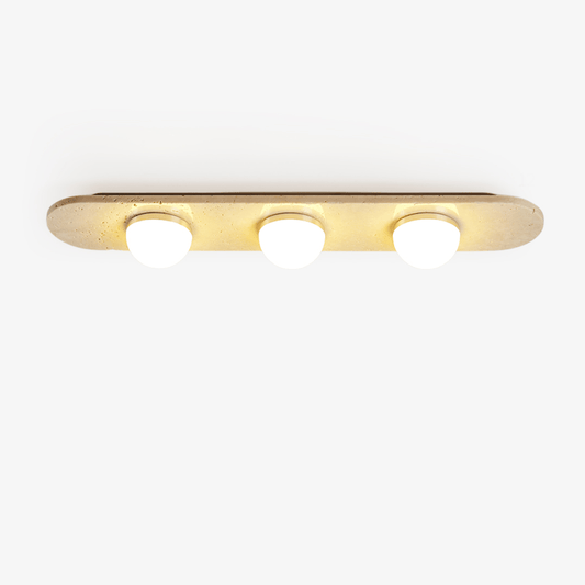 Trivara Triple Bar Travertine Ceiling Light - Tianguang Alabaster Lighting