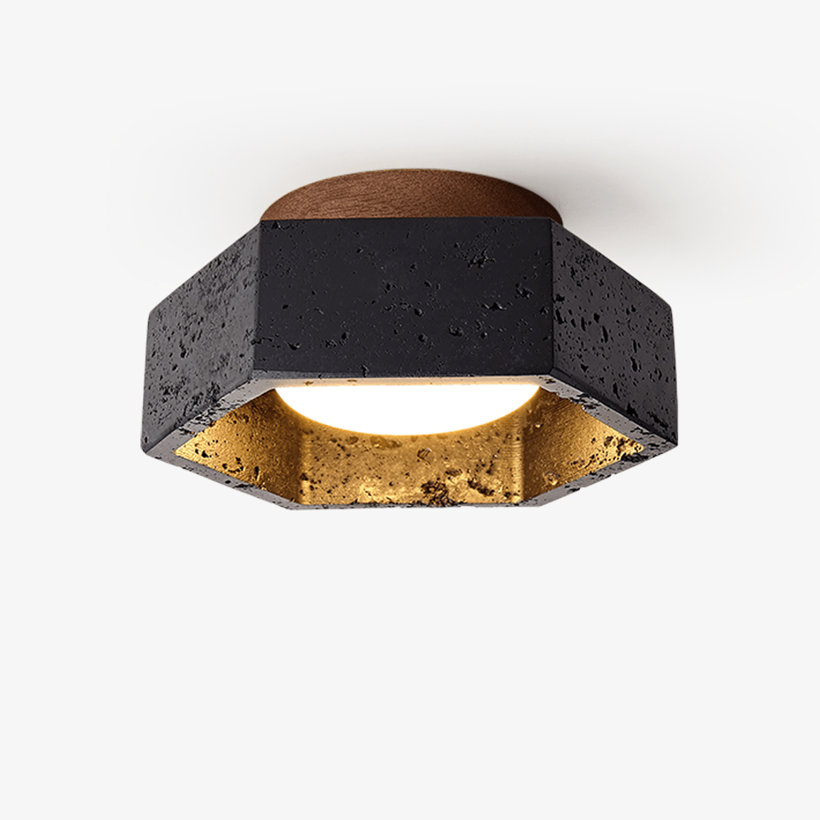 Hexarion Ceiling Lamp Travertine Ceiling Light - Tianguang Alabaster Lighting
