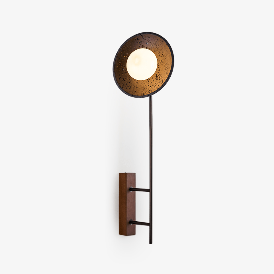 Noctara Black Travertine Wall Lamp - Tianguang Alabaster Lighting
