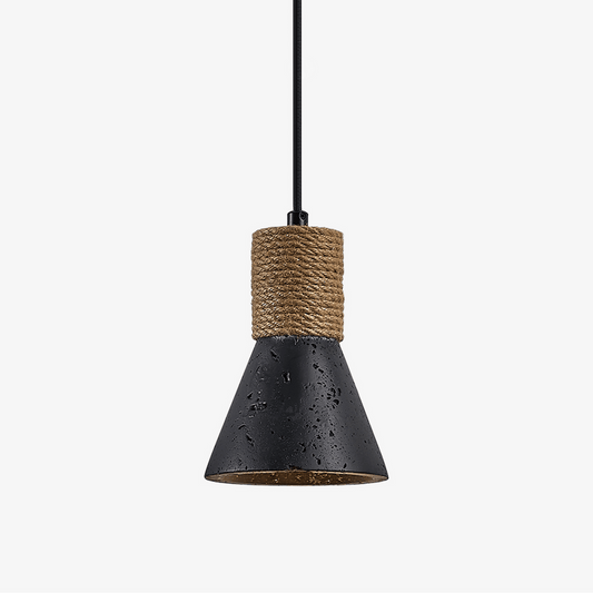Ravena Rope Cone Travertine Pendant Lamp - Tianguang Alabaster Lighting