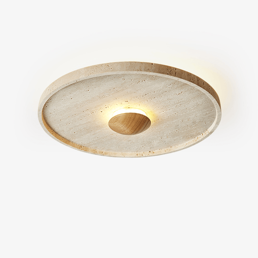 Traviso Halo Ceiling Lamp Travertine Ceiling Light - Tianguang Alabaster Lighting