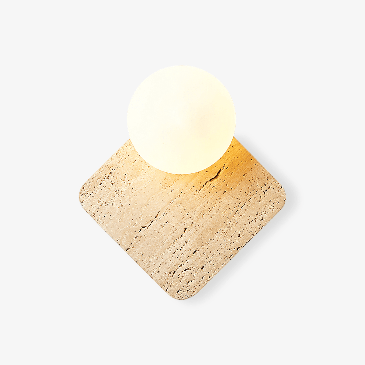 Travora Globe Travertine Wall Lamp - Tianguang Alabaster Lighting