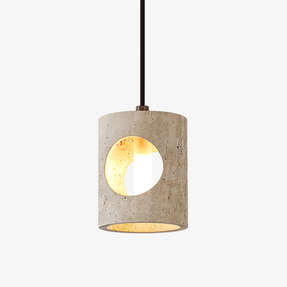 Halo Cut Travertine Pendant Lamp - Tianguang Alabaster Lighting
