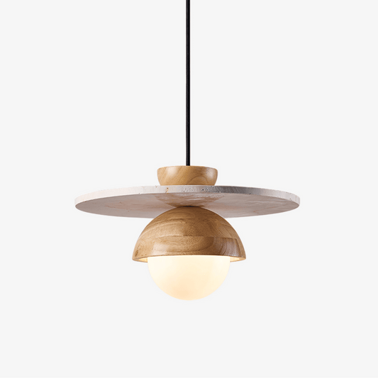 Orbitwood Travertine Pendant Lamp - Tianguang Alabaster Lighting