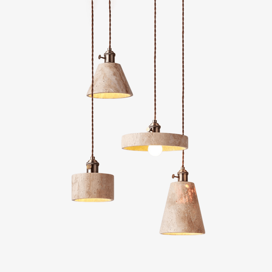 Terraform Travertine Pendant Light - Tianguang Alabaster Lighting