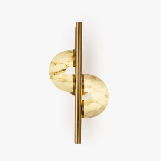 Aurelia Dual Disc Alabaster Sconce - Tianguang Alabaster Lighting