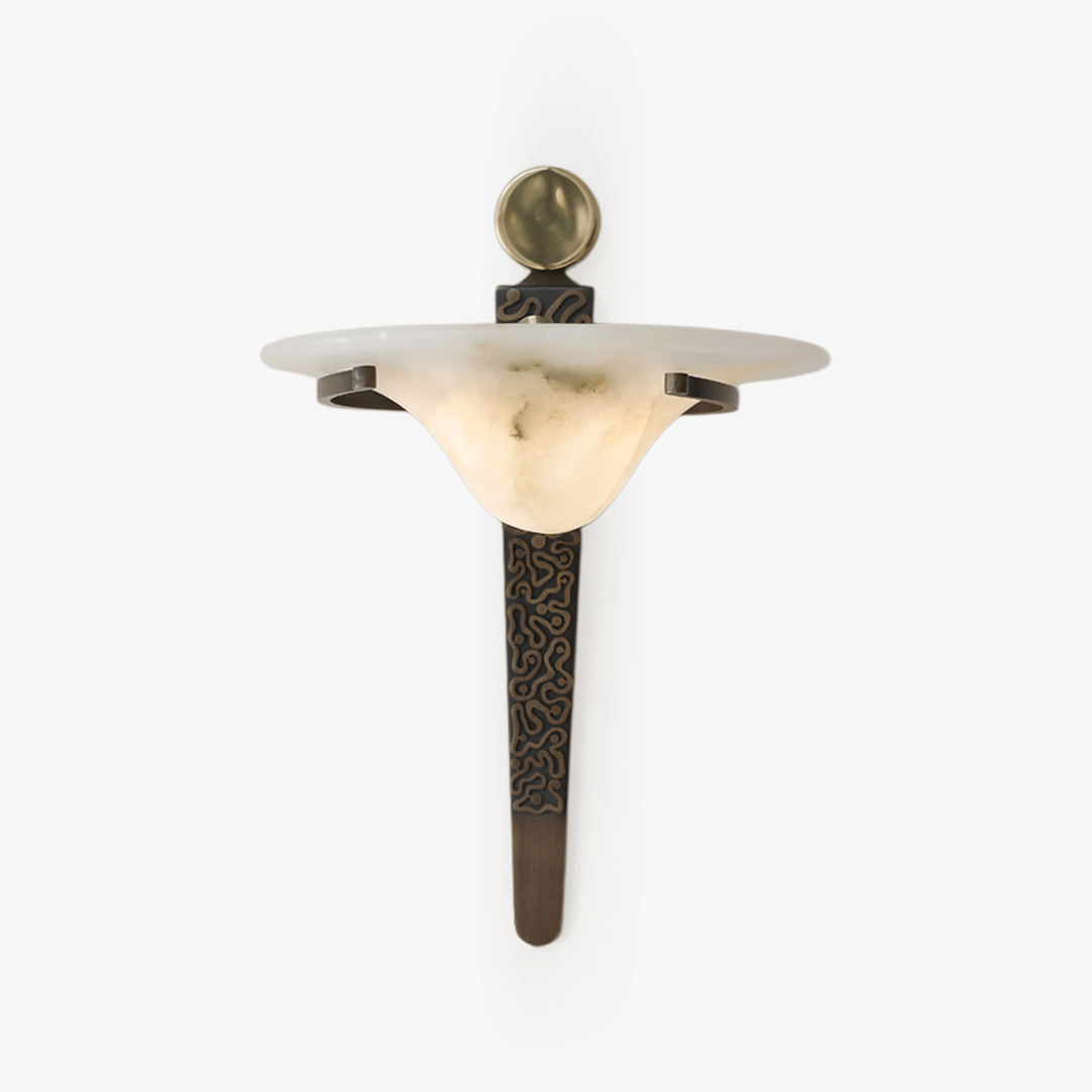 Aurelian Crest Alabaster Wall Sconce - Tianguang Alabaster Lighting