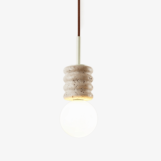 Terrava Stone Travertine Pendant Light - Tianguang Alabaster Lighting