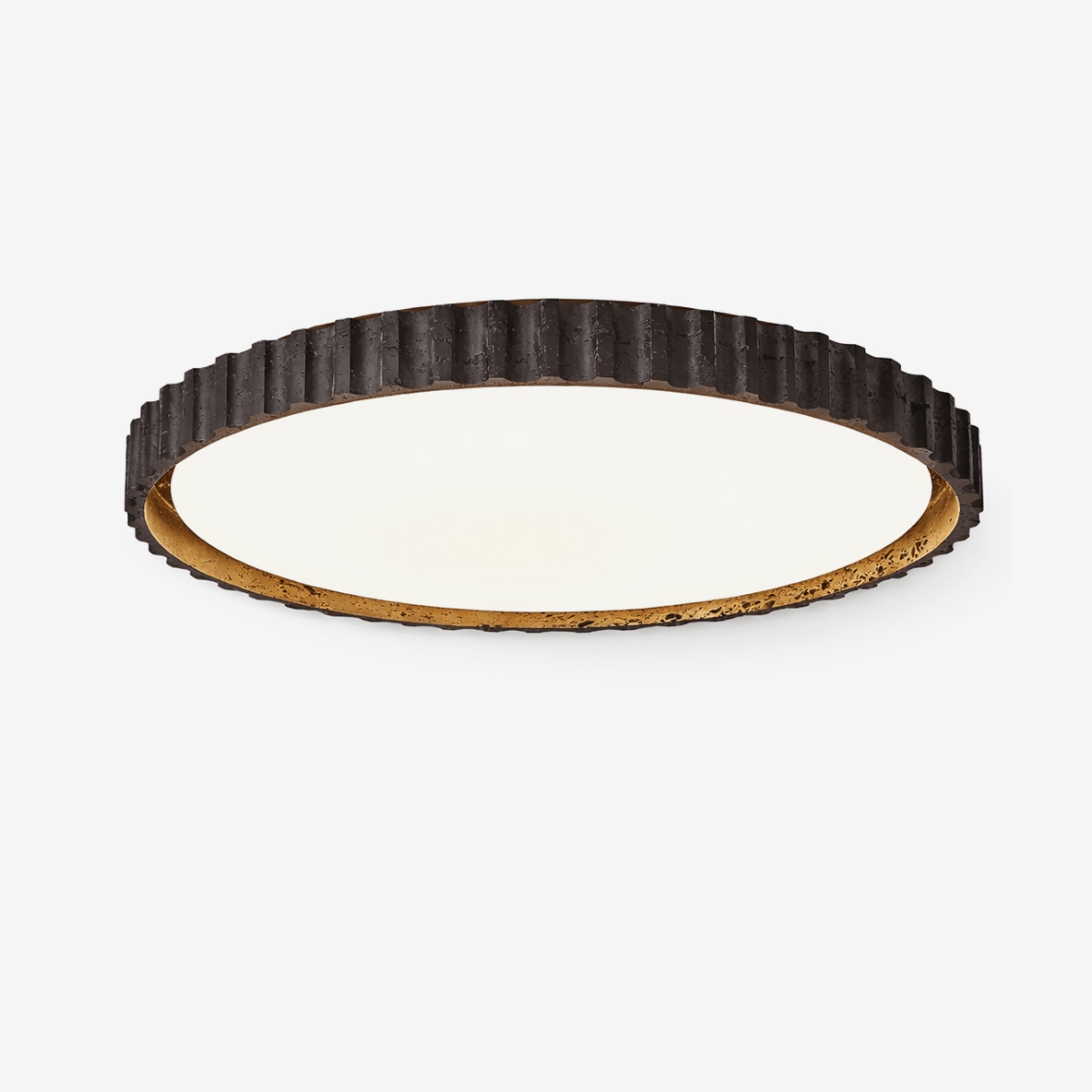 Obsidian Aura Travertine Ceiling Light - Tianguang Alabaster Lighting