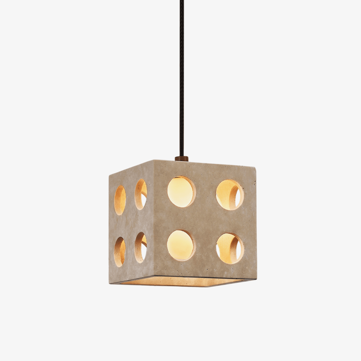 Dice Travertine Pendant Light - Tianguang Alabaster Lighting