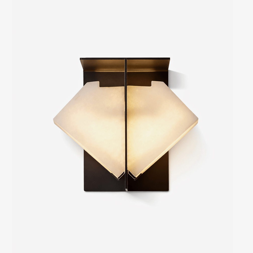 Folded Halo Alabaster Wall Sconce - Tianguang Alabaster Lighting