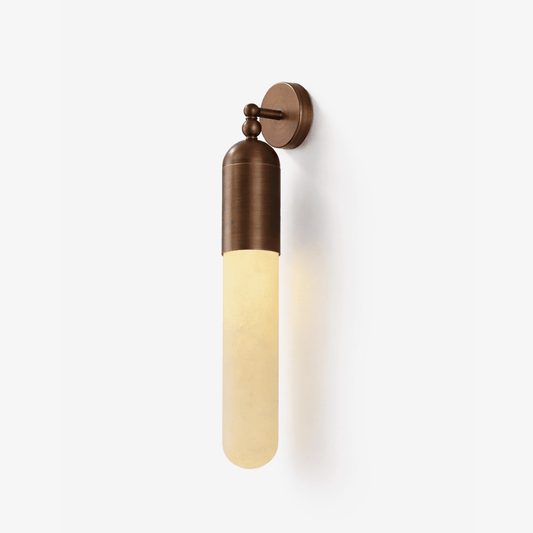 Alabaster Sculpted Tube Wall Sconce - Tianguang Alabaster Lighting