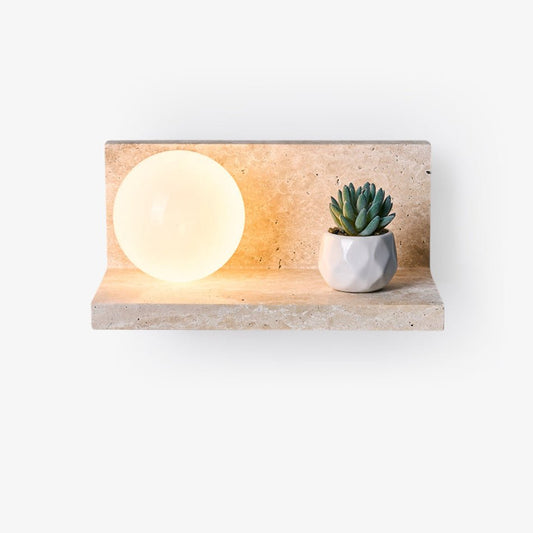 Shelf Travertine Sconce - Tianguang Alabaster Lighting