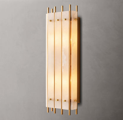 San Marco Alabaster Grand Box Sconce, Bedroom Wall Sconce, detail 4