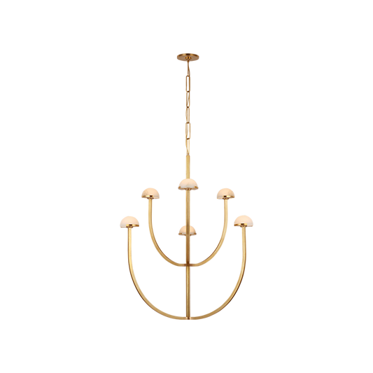 Pedra Large Two-Tier Alabaster Chandelier - Tianguang Alabaster Lighting