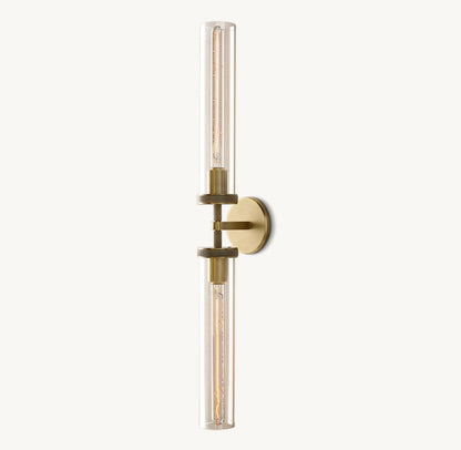 Lambeth Knurled Grand Linear Wall Light, Bathroom Wall Sconce, detail 8