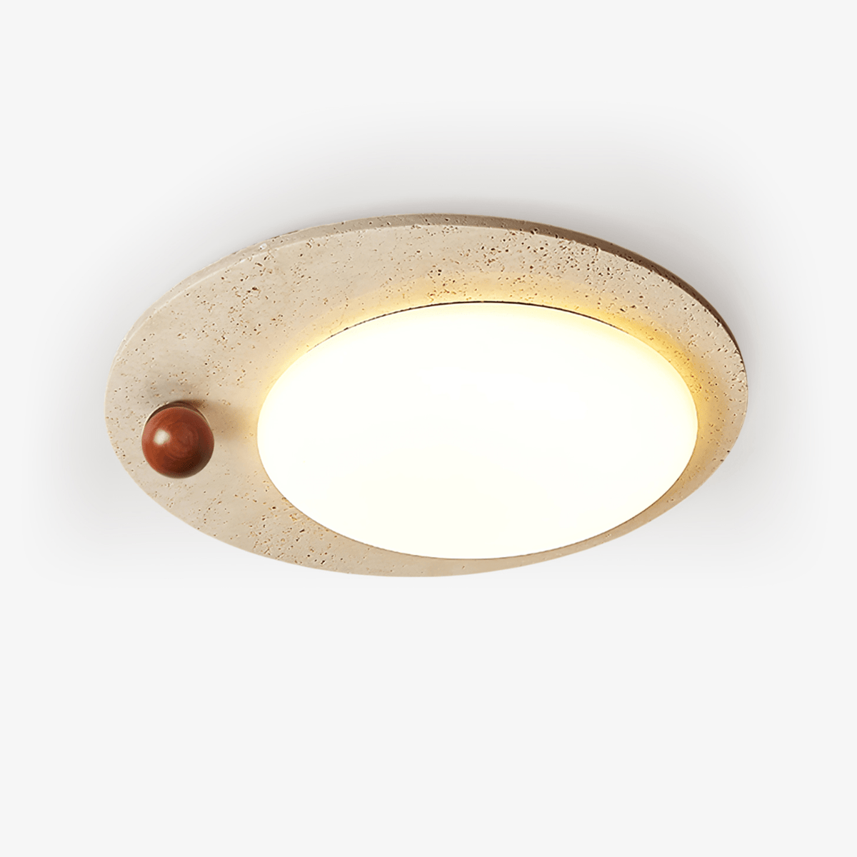 Luno Arte Travertine Ceiling Light - Tianguang Alabaster Lighting