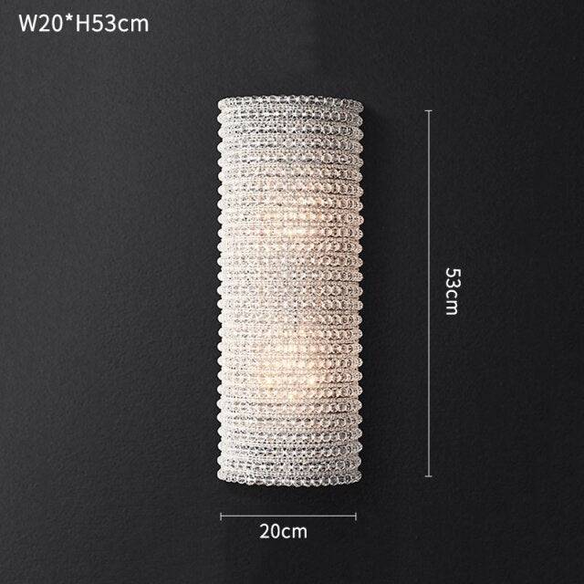 Bergamo Crystal Wall Light, Bedroom Wall Sconce, detail 8