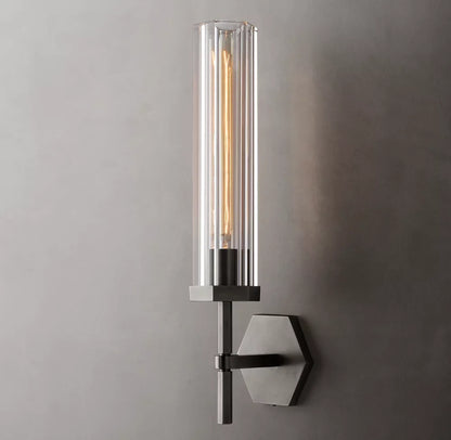 Lambeth Hexagonal Grand Wall Light, Bathroom Wall Sconce, detail 3