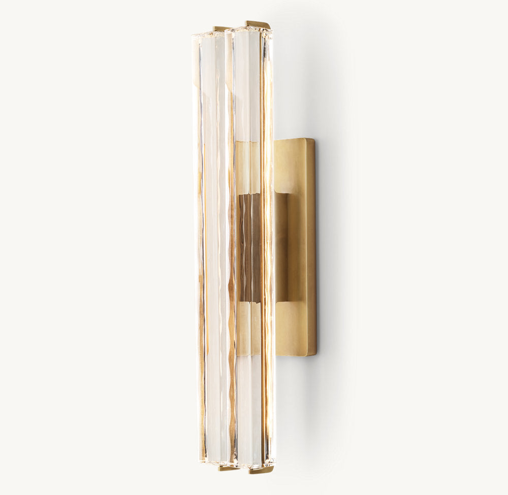 Audubon Crystal Double Wall Light, Hardwired Wall Sconce, detail 9