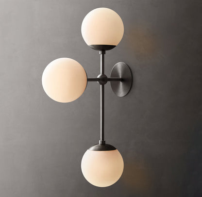 Cirque Triple Wall Light, Bedroom Wall Sconce, detail 2