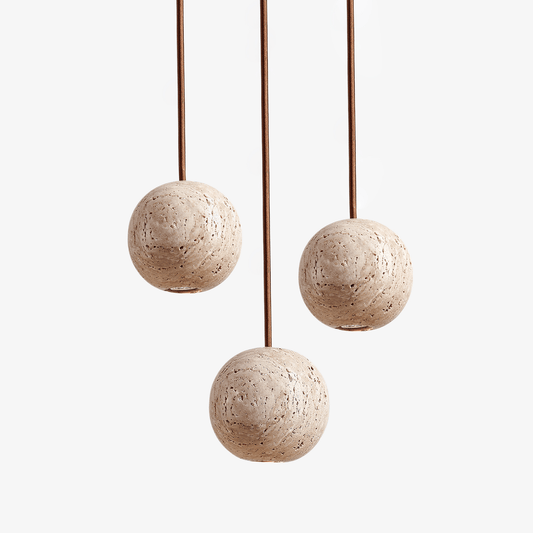Cassia Travertine Pendant Light - Tianguang Alabaster Lighting