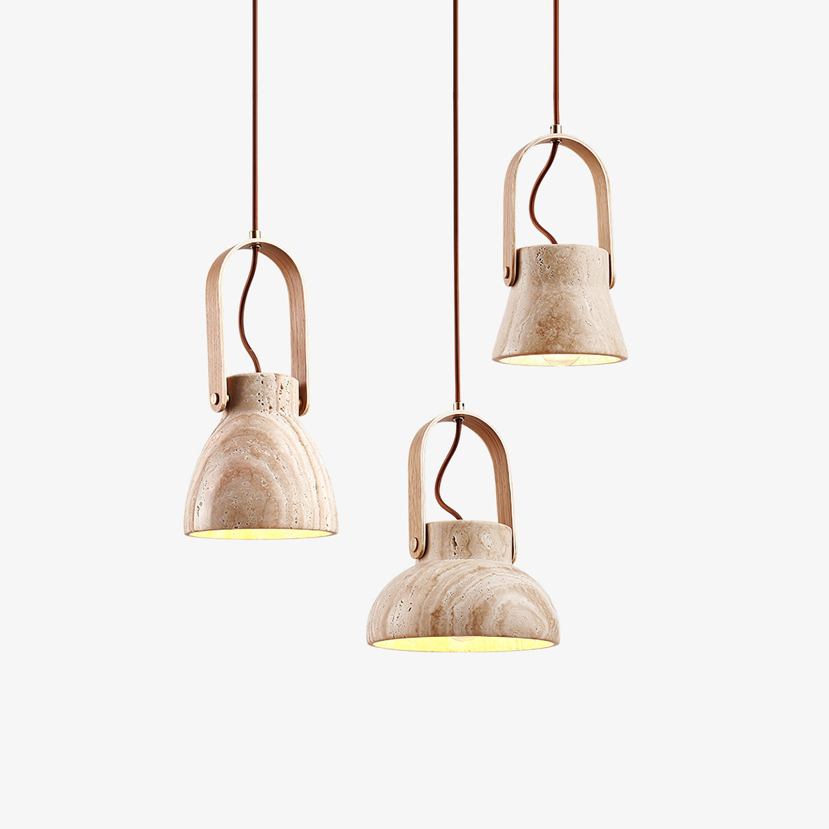 Aveline Travertine Pendant Light - Tianguang Alabaster Lighting