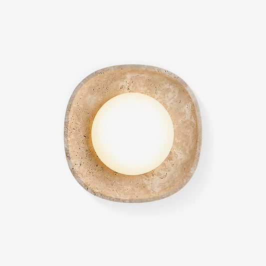 Lunara Fossil Travertine Wall Light - Tianguang Alabaster Lighting
