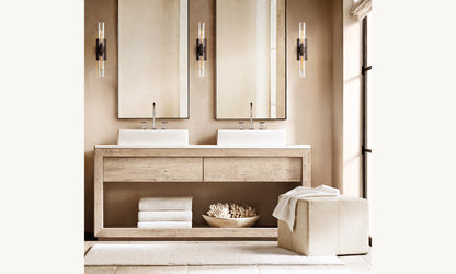 Ravelle Linear Wall Light, Bathroom Wall Sconce, detail 10