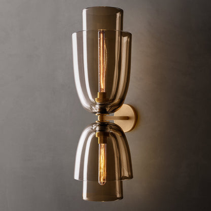 Blom Amber Glass Cloche Grand Wall Light, Bathroom Wall Sconce, detail 4
