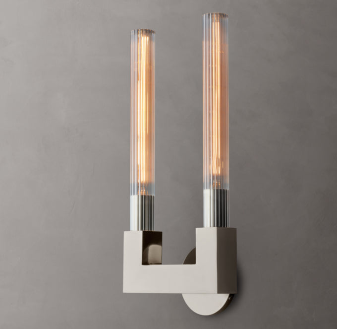 Cannele Double Wall Light, Bathroom Wall Sconce, detail 15
