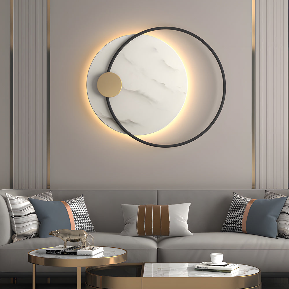 Dia 13''/26'' Round Marble Decorative LED Wall Sconces for Home - Tianguang Alabaster Lighting