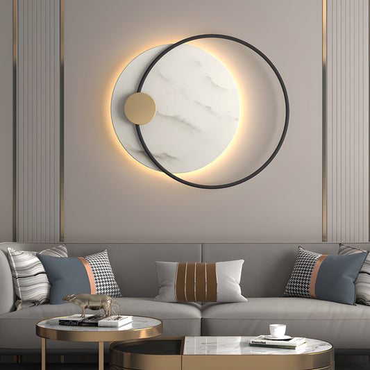 Dia 13''/26'' Round Marble Decorative LED Wall Sconces for Home - Tianguang Alabaster Lighting