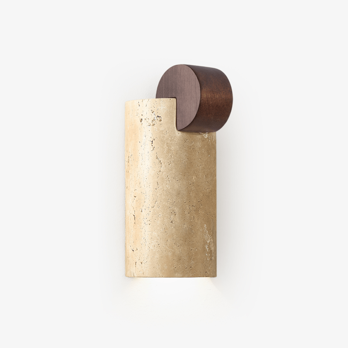 Circular Accent Travertine Wall Sconce - Tianguang Alabaster Lighting
