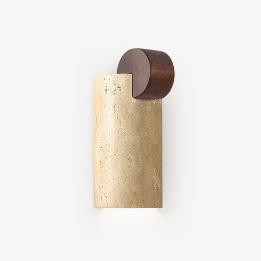 Circular Accent Travertine Wall Sconce - Tianguang Alabaster Lighting