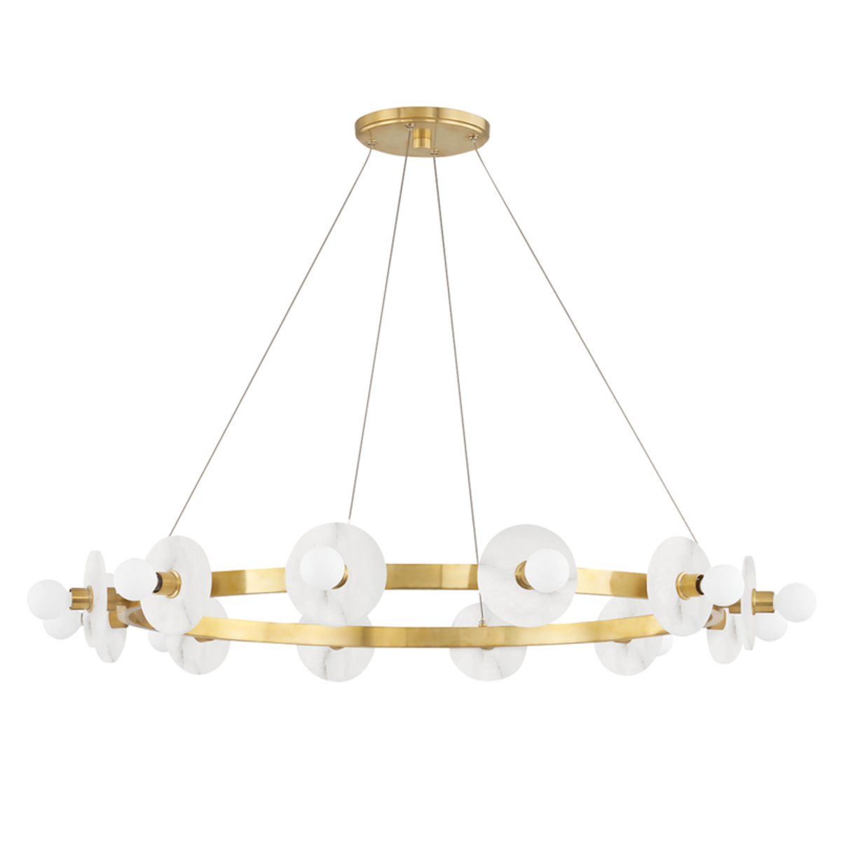 Austen Alabaster Chandelier 40 in W x 18 in H - Tianguang Alabaster Lighting