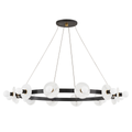 Austen Alabaster Chandelier 40 in W x 18 in H Aged Old Bronze - Tianguang Alabaster Lighting