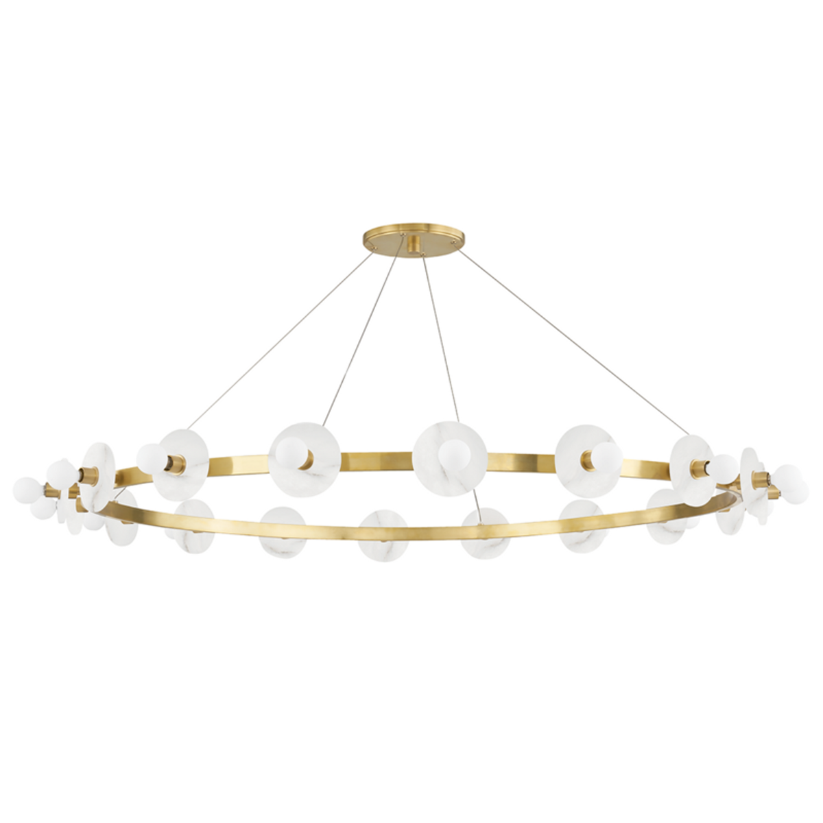 Austen Alabaster Chandelier 58 in W x 4.75 in H - Tianguang Alabaster Lighting