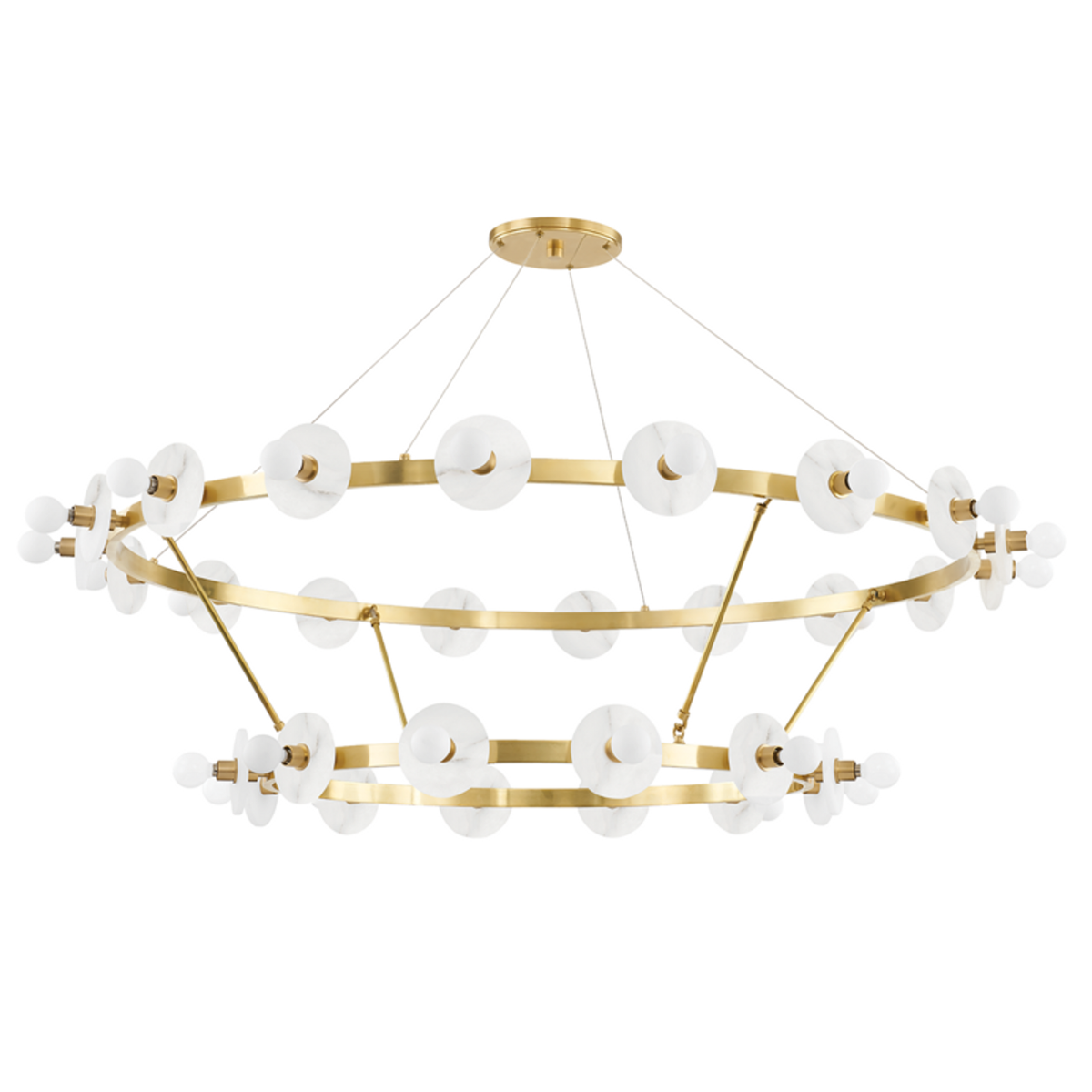 Austen Alabaster Chandelier 58 in W x 36.5 in H - Tianguang Alabaster Lighting