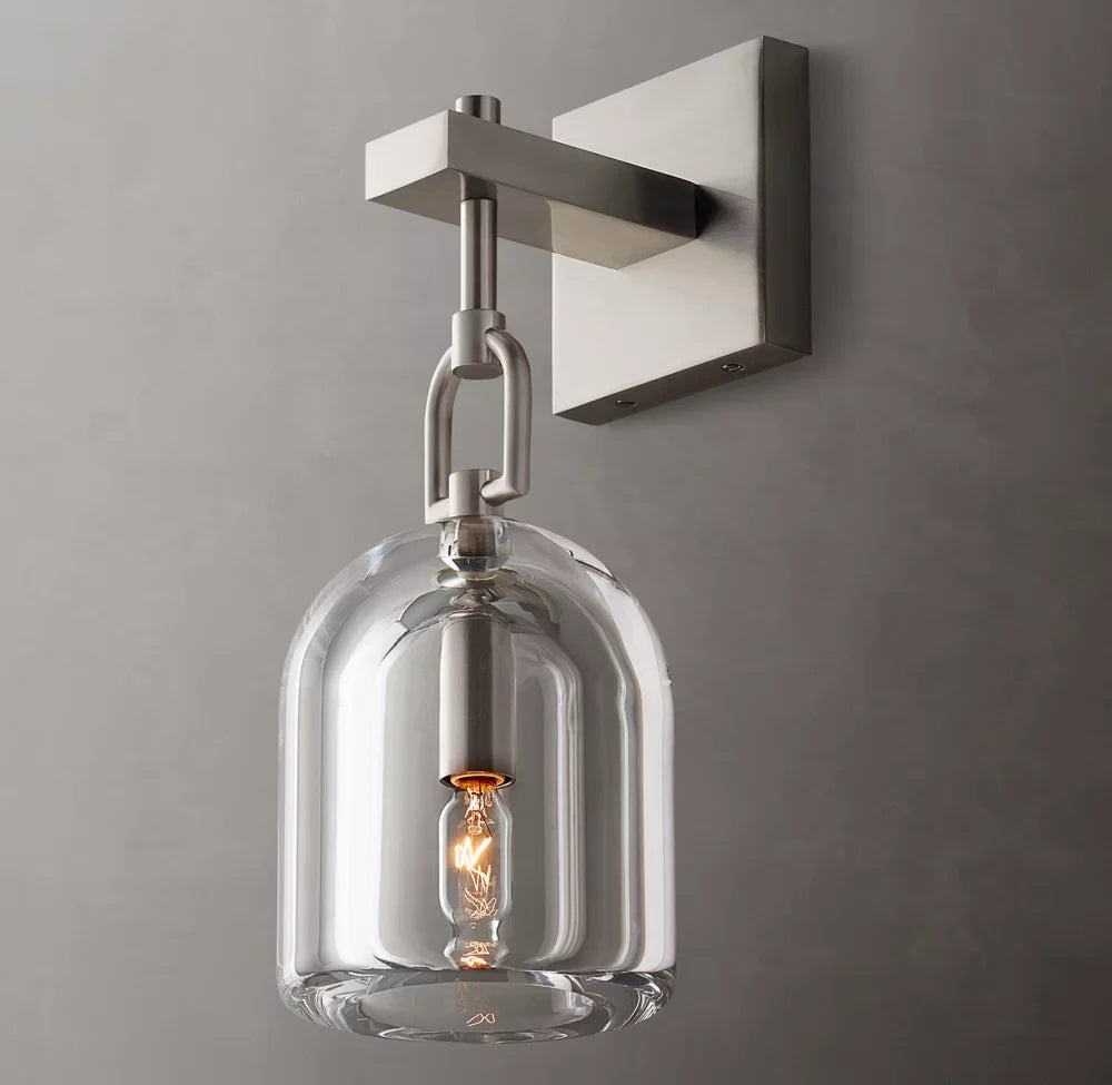 Botanist Cloche Wall Light, Bedroom Wall Sconce, detail 12