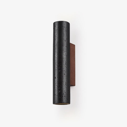 Volcanic Noir Travertine Wall Sconce - Tianguang Alabaster Lighting