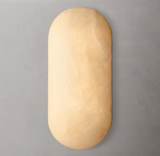Rivage Lisse Calcite Sconce - Tianguang Alabaster Lighting