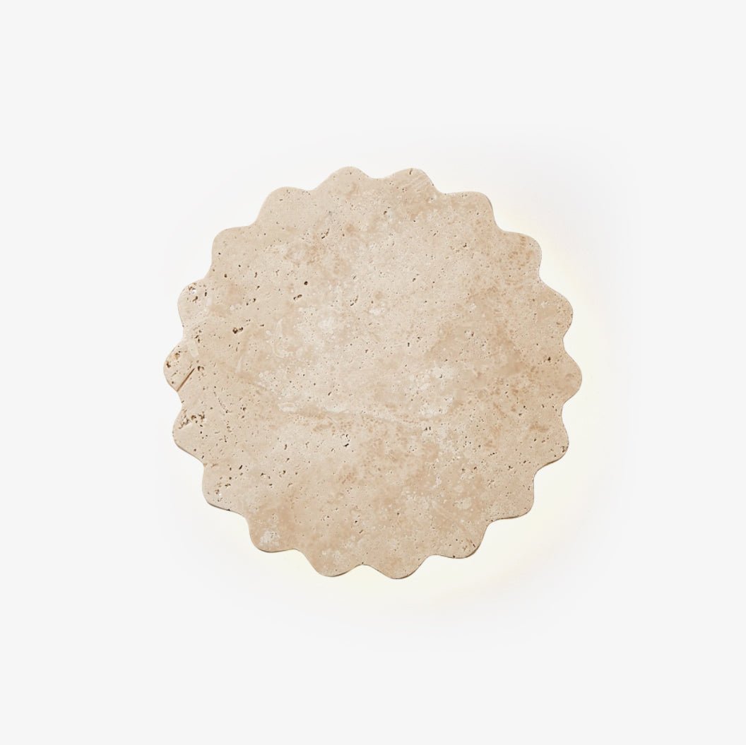 Luna Scallop Travertine Wall Lamp - Tianguang Alabaster Lighting
