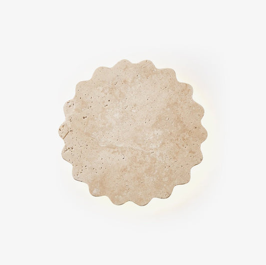 Luna Scallop Travertine Wall Lamp - Tianguang Alabaster Lighting