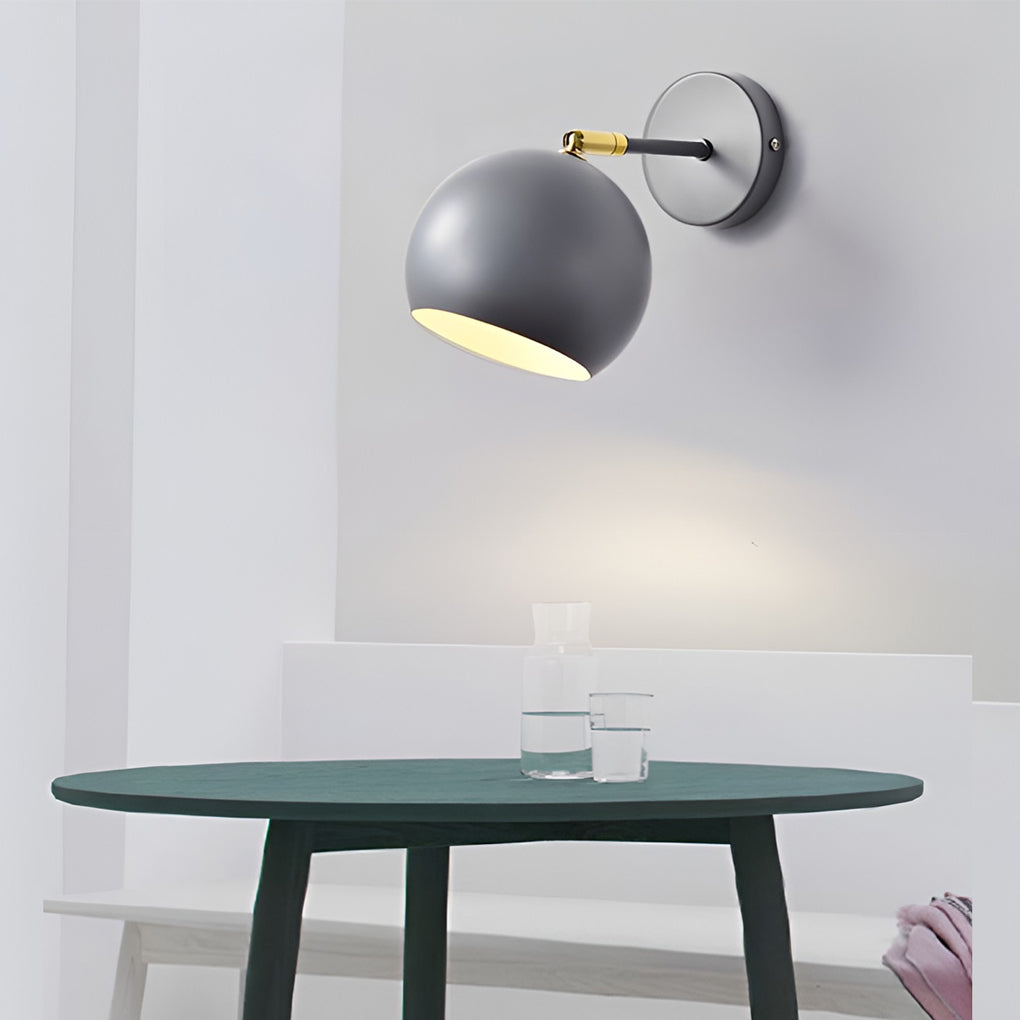 Adjustable Hemispherical Nordic Plug-In Wall Light, Plug-In Wall Sconce, detail 3