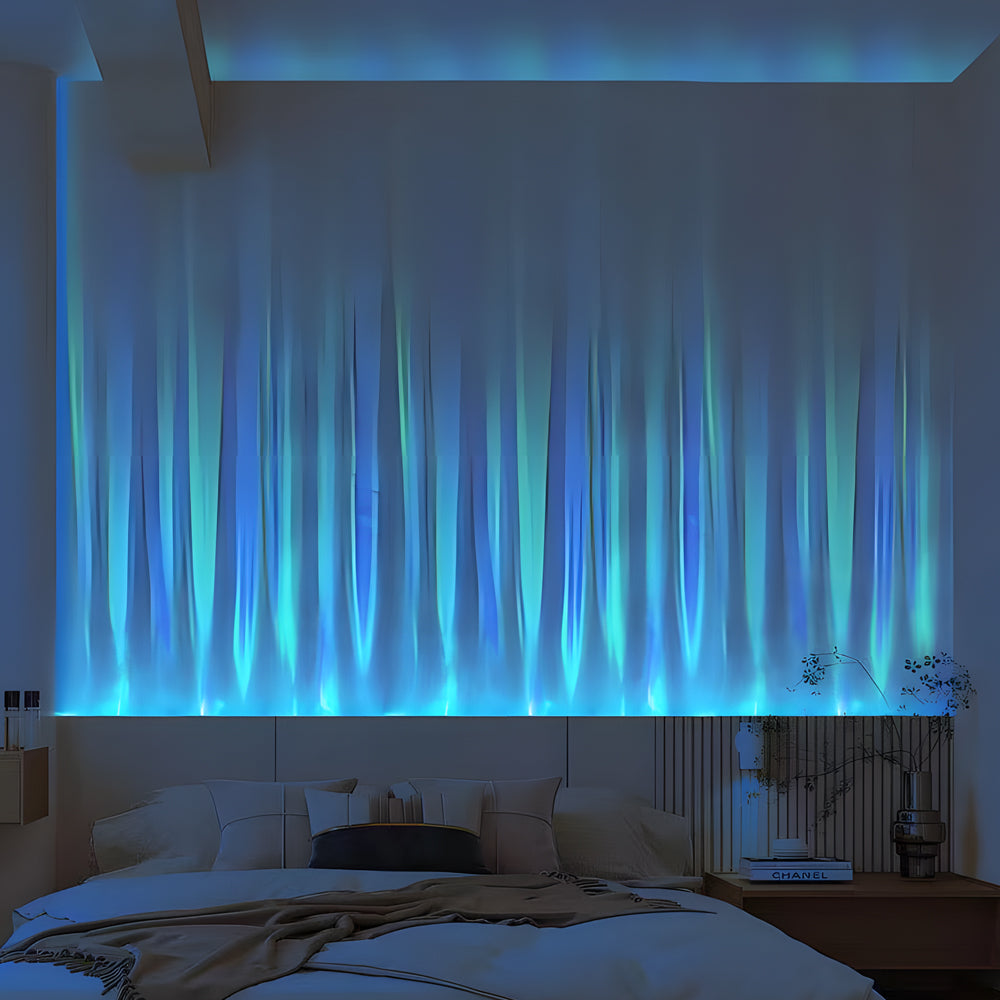 39.4-inch Dynamic 3D Ocean Wave Wall Light, Hardwired Wall Sconce, detail 2