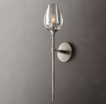 Tulip Grand Wall Light - 5"W x 7"D x 24"H, Bathroom Wall Sconce, detail 2