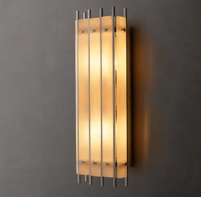 San Marco Alabaster Grand Box Sconce, Bedroom Wall Sconce, detail 14